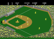 Star League Baseball for Atari 8-bit - Game start.
