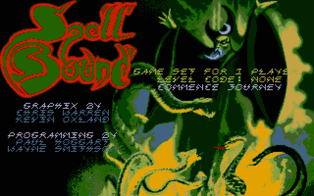 Spell Bound Atari ST Screenshot: The main menu.
