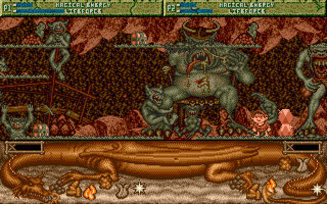Spell Bound Amiga Screenshot: A wall blocks the path, I need to destroy or find a way around.