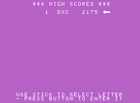 Jumpman Junior ColecoVision Screenshot: A new high score!
