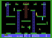 Jumpman Junior for ColecoVision - This level features moving walls you need to avoid.