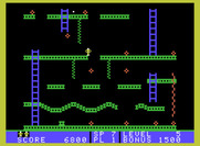 Jumpman Junior for ColecoVision - Platforms, ladders, and more appear and disappear each time you collect a bomb on this level.