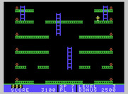 Jumpman Junior for ColecoVision - On this level the two ladders in the middle of the screen move.