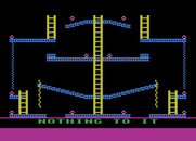 Jumpman Junior for Atari 8-bit - The first level is called "Nothing to it"...