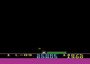 Jumpman Junior for Atari 8-bit - This level is all black; it's hard to see where to go!
