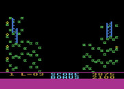 Jumpman Junior for Atari 8-bit - The level collapses when the game is over.