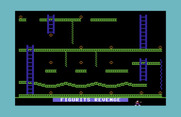Jumpman Junior for Commodore 64 - Figurits Revenge; the platforms appear and disappear in challenging patterns here!