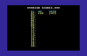 Jumpman Junior for Commodore 64 - High scores.