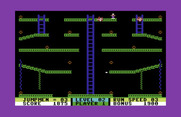 Jumpman Junior for Commodore 64 - Fire! Fire! Be careful where you walk and jump...