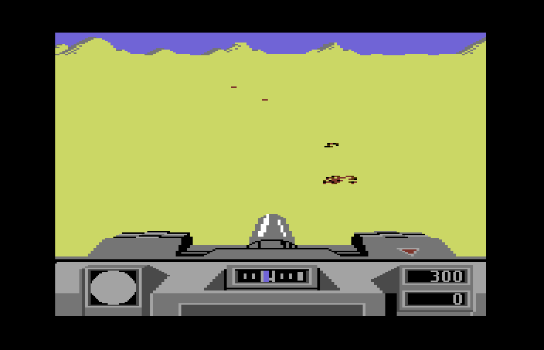 Desert Fox Commodore 64 Screenshot: Entering the mine field...
