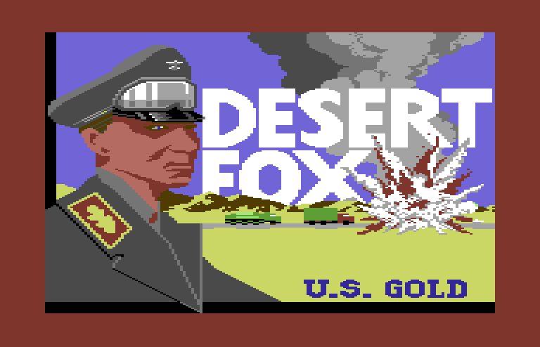 Desert Fox Commodore 64 Screenshot: Title screen.