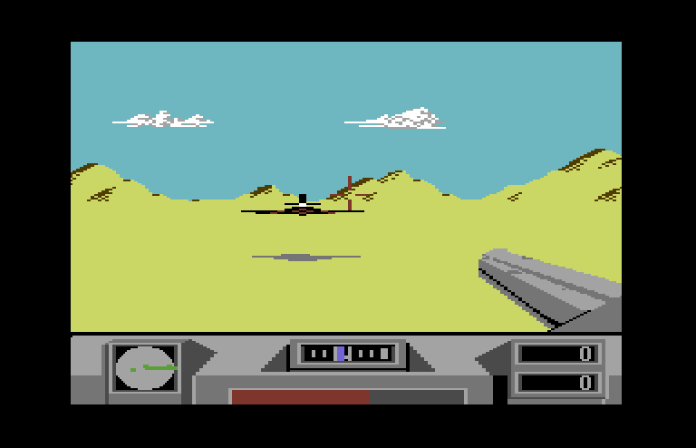 Desert Fox Commodore 64 Screenshot: Another plane attacks...