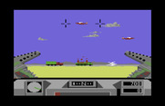 Desert Fox for Commodore 64 - Shoot down enemy planes before the convoy is destroyed...