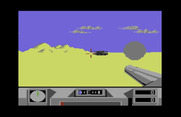 Desert Fox for Commodore 64 - Enemy tank spotted, and it fires!