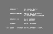 Desert Fox for Commodore 64 - Credits screen.