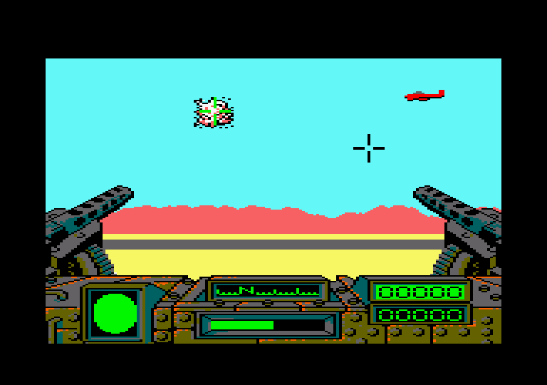Desert Fox Amstrad CPC Screenshot: The score is 0, I didn't win this time!