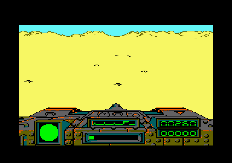 Desert Fox Amstrad CPC Screenshot: Entering the mine field.
