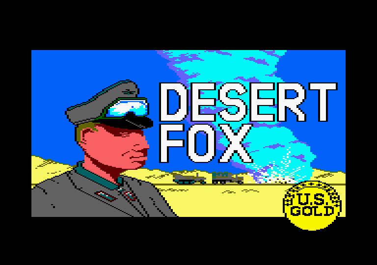 Desert Fox Amstrad CPC Screenshot: Title screen.