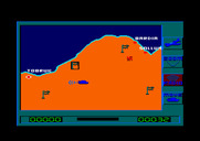 Desert Fox for Amstrad CPC - The scenario map.