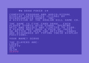 Five Card Draw Poker for Commodore 64 - Here are the players...