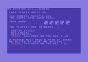 Five Card Draw Poker for Commodore 64 - Oops, I can't open the betting with this hand...
