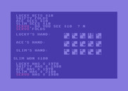 Five Card Draw Poker for Commodore 64 - One of the computer players won this time.