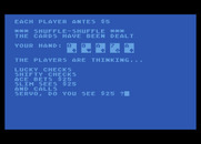 Five Card Draw Poker for Atari 8-bit - First hand; do you wish to call?