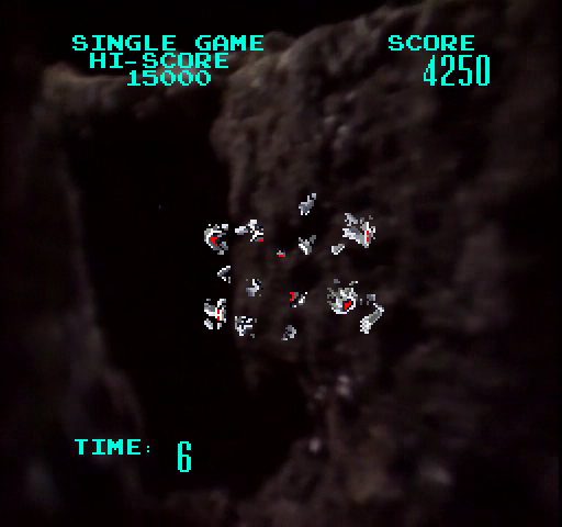 Astron Belt Arcade Screenshot: Crash! I'm hit...