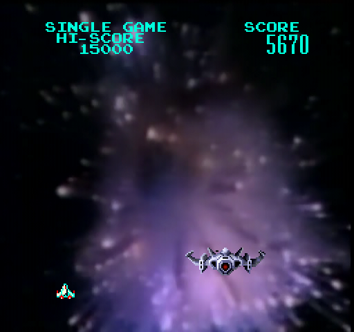 Astron Belt Arcade Screenshot: Another explosion...