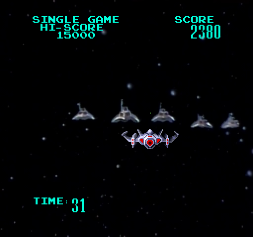 Astron Belt Arcade Screenshot: Incoming enemies!