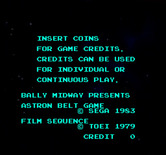 Astron Belt for Arcade - Insert coins to begin the game...