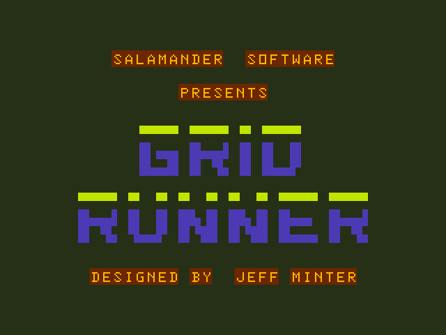 Gridrunner Dragon 32/64 Screenshot: Title screen.
