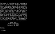 Turbo for IBM PC/Compatibles - Message shown when you quit the game.