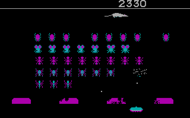 Tick Attack IBM PC/Compatibles Screenshot: Blasting ticks on wave 3...