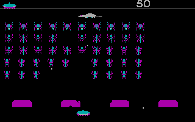 Tick Attack IBM PC/Compatibles Screenshot: Shoot the rat for bonus points...