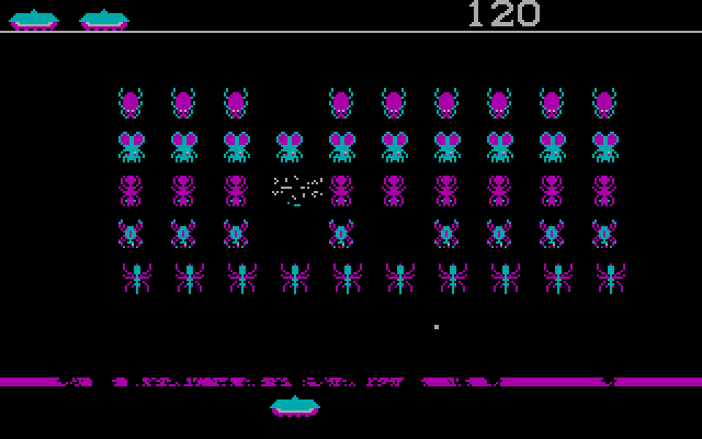 Tick Attack IBM PC/Compatibles Screenshot: On later levels the shield spans the entire screen.
