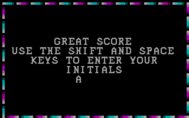 Tick Attack IBM PC/Compatibles Screenshot: You have a new high score!