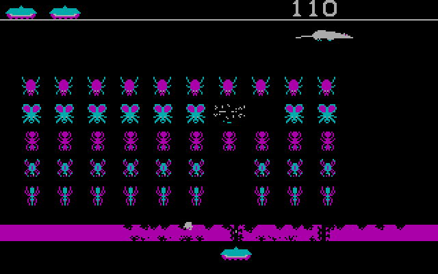 Tick Attack IBM PC/Compatibles Screenshot: Another level with a large shield!