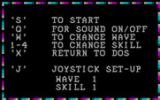 Tick Attack for IBM PC/Compatibles - Main menu.