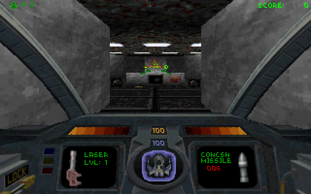 Descent IBM PC/Compatibles Screenshot: Starting location.