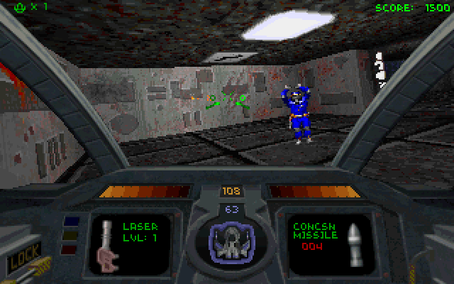 Descent IBM PC/Compatibles Screenshot: Found a hostage!