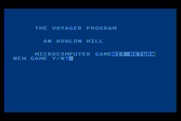 Voyager I: Sabotage of the Robot Ship for Atari 8-bit - Title screen (Cassette version).