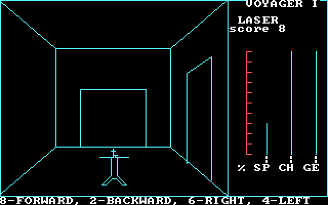 Voyager I: Sabotage of the Robot Ship IBM PC/Compatibles Screenshot: I found the laser.