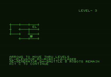 Voyager I: Sabotage of the Robot Ship for Commodore PET - View the map to see what you've found so far...