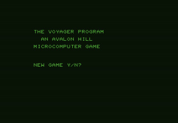 Voyager I: Sabotage of the Robot Ship for Commodore PET - Title screen.