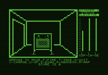 Voyager I: Sabotage of the Robot Ship for Commodore PET - Found an elevator.