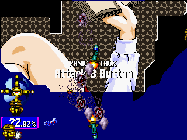 Gals Panic 4 Arcade Screenshot: Launching an attack...