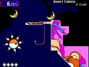 Gals Panic 4 for Arcade - The sun and the moon attack on this level...