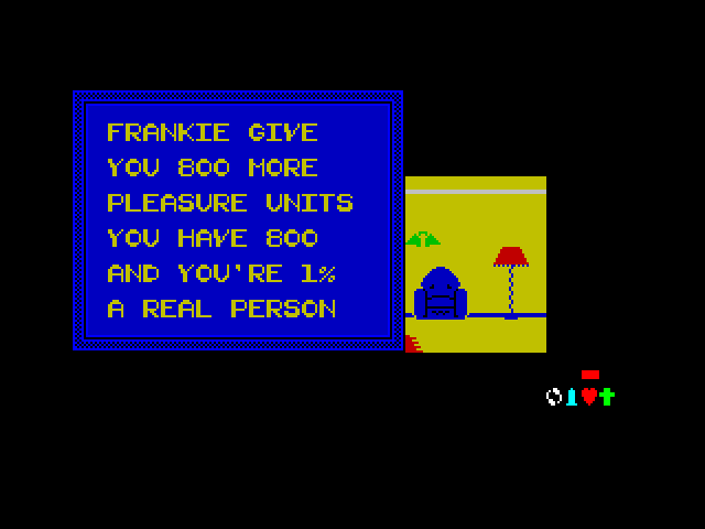 Frankie Goes to Hollywood ZX Spectrum Screenshot: Not quite there yet...