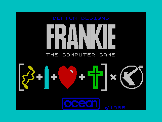 Frankie Goes to Hollywood ZX Spectrum Screenshot: Loading screen.